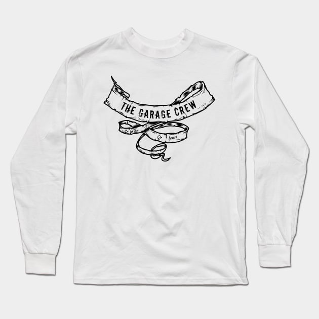 Garage Crew Be Groovy Black Ribbon Long Sleeve T-Shirt by AMizilla